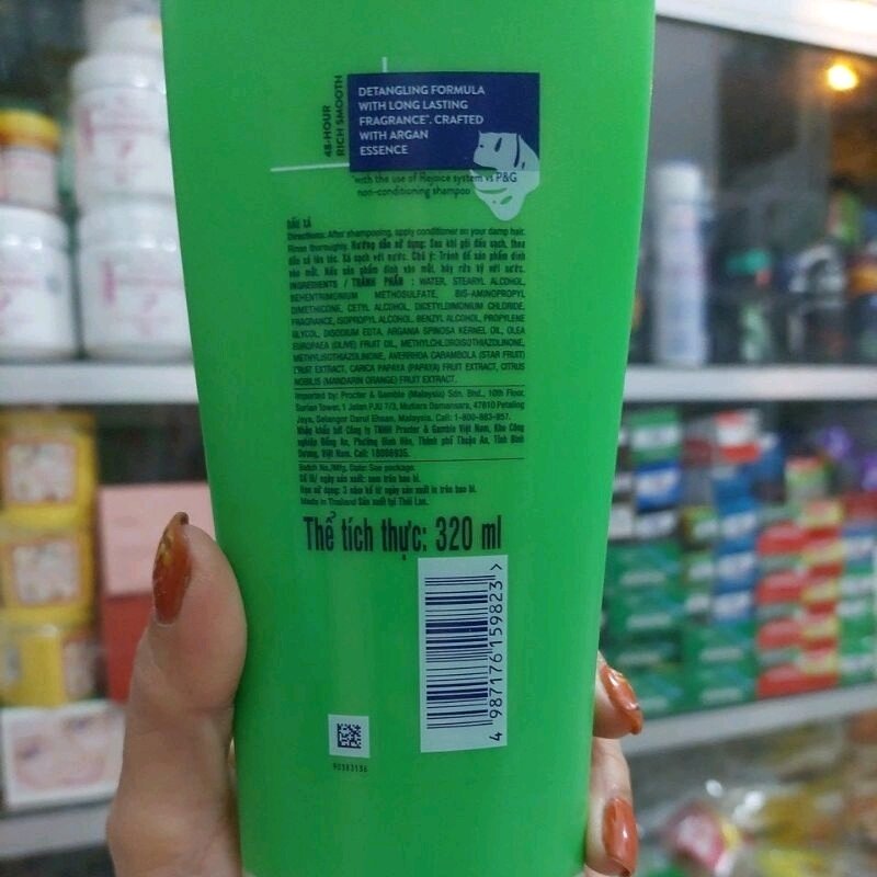 DẦU XẢ TÓC REJOICE 320ML MƯỢT THƠM SUỐT 48 GIỜ