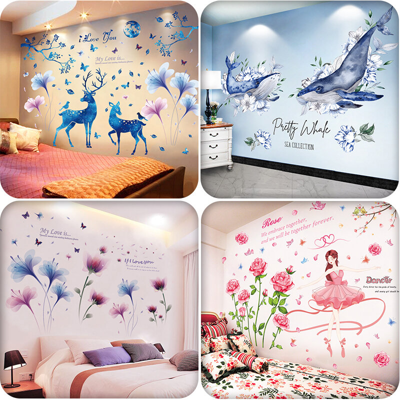 Giấy Dán Trang Trí Mặt Tường Ấm Áp Phòng Ngủ Giấy Dán Tường Họa Tiết Nhỏ Giấy Dán Tường Tường Phông Nền Đầu Giường Tự Dính Trang Trí Phòng