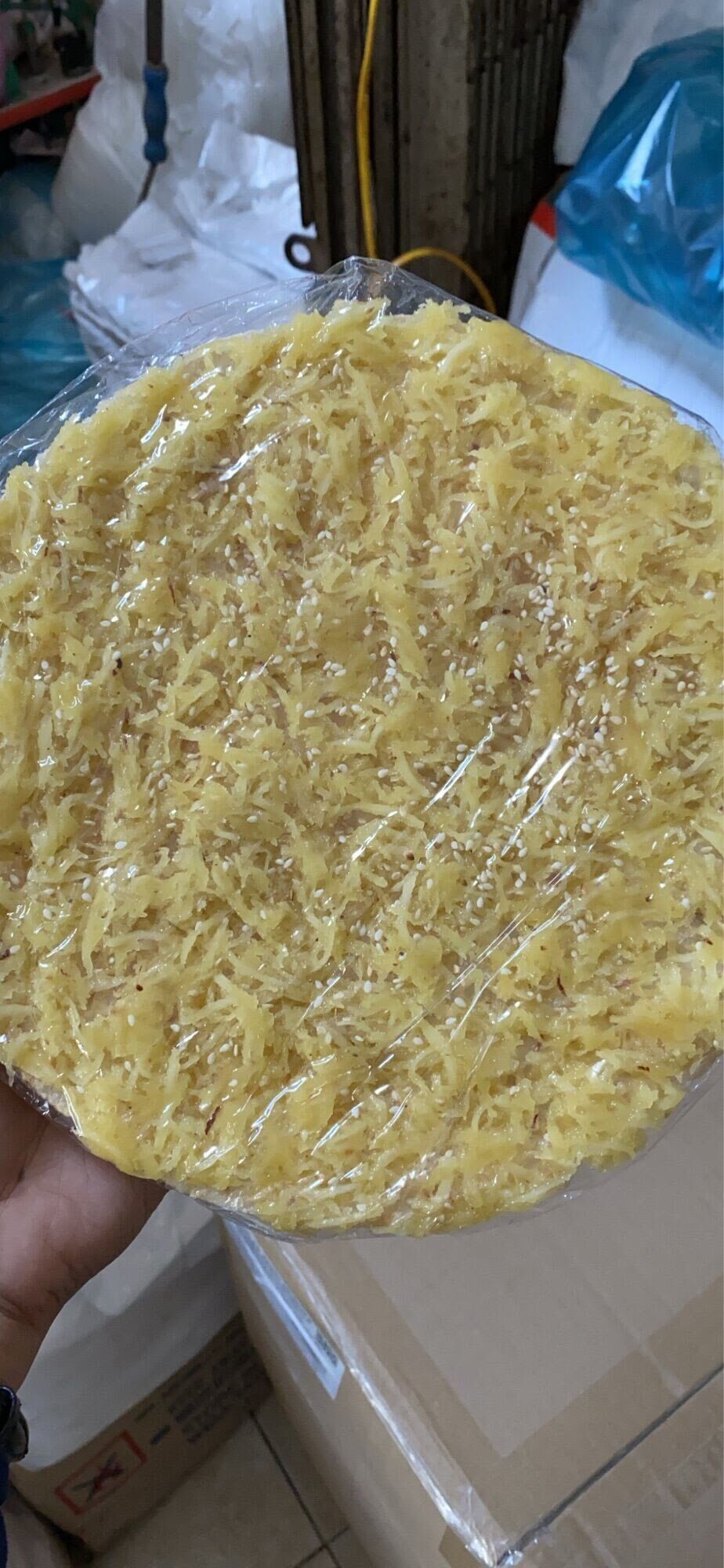Bánh tráng dừa non sầu riêng