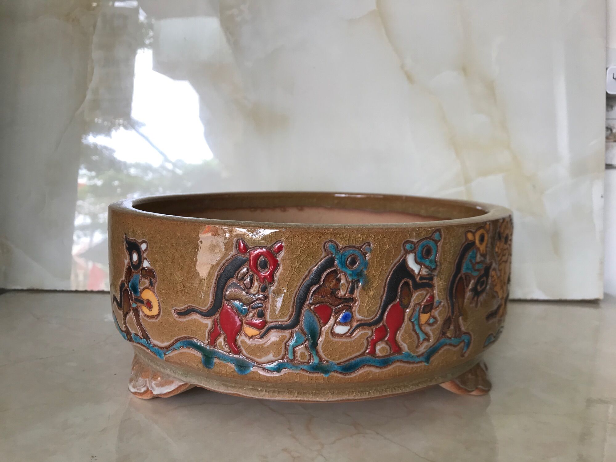 Chậu sứ giả cổ (size 1)