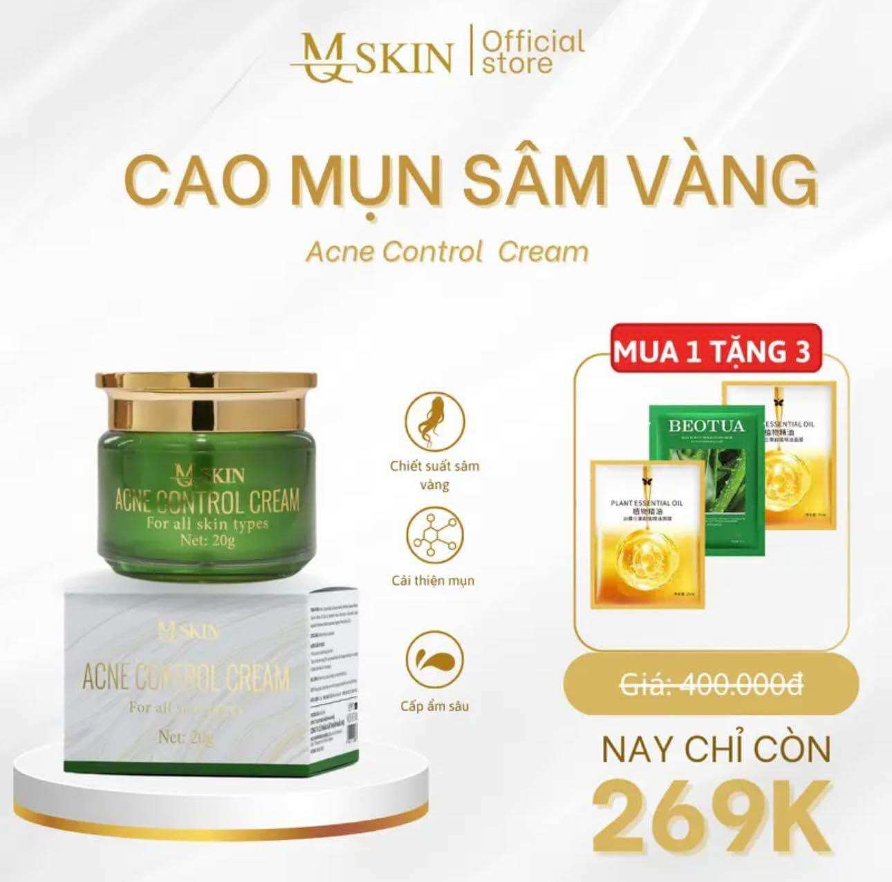 Cao mụn sâm vàng