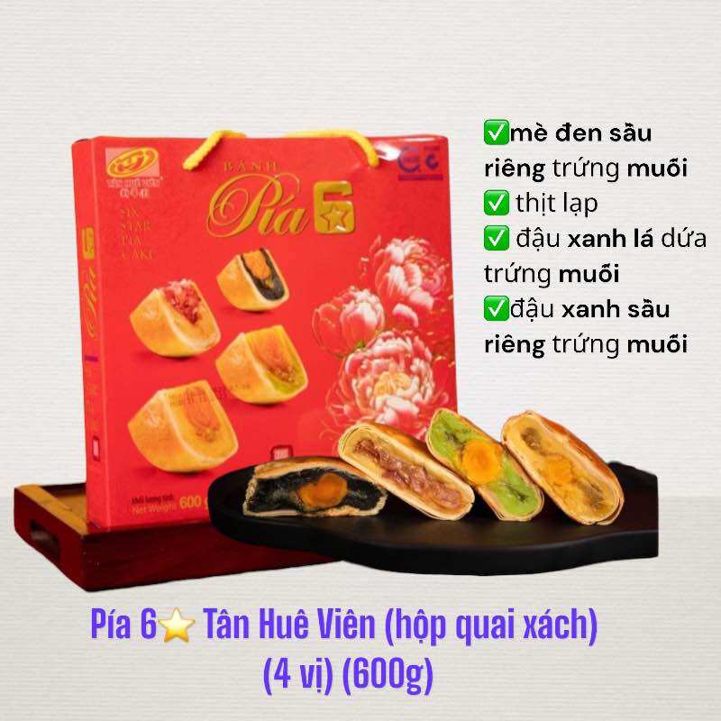 Bánh pía 6* Tân Huê Viên (hộp 4 vị)