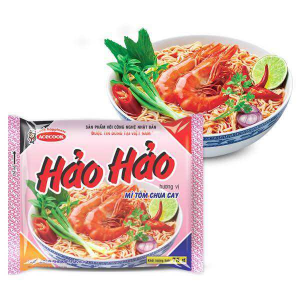 Thùng 30 gói mì HẢO HẢO CHUA CAY gói 75gr