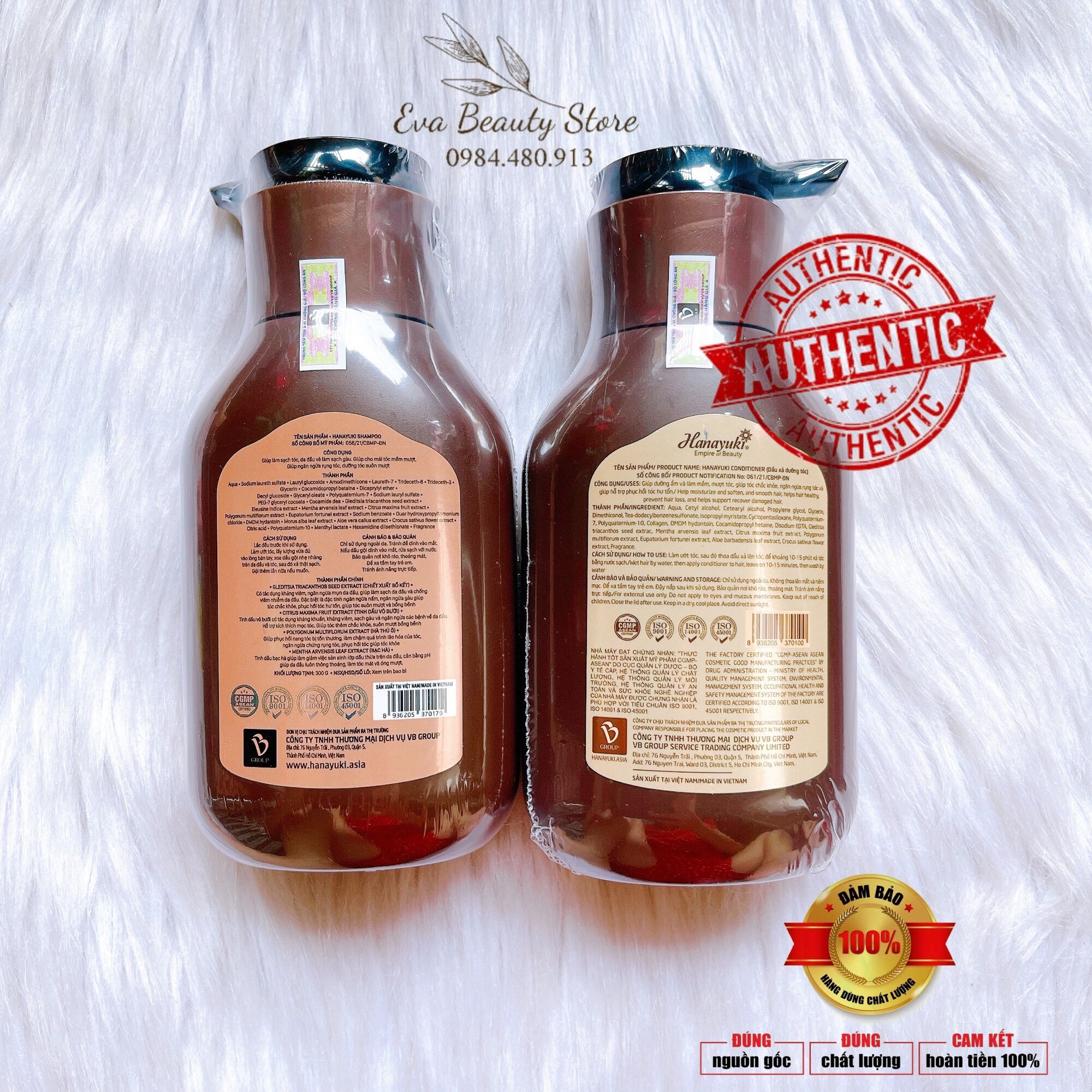 Combo Dầu Gội + Dầu Xả Hanayuki