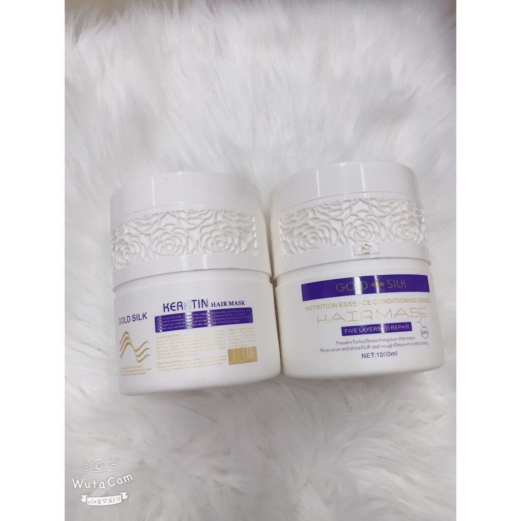 Kem hấp tóc cao cấp Keratin Gold Silk ngoài những thành phần dưỡng chất Keratin chiết xuất tơ tằm khác còn bổ sung tinh chất Keratin đậm đặc.