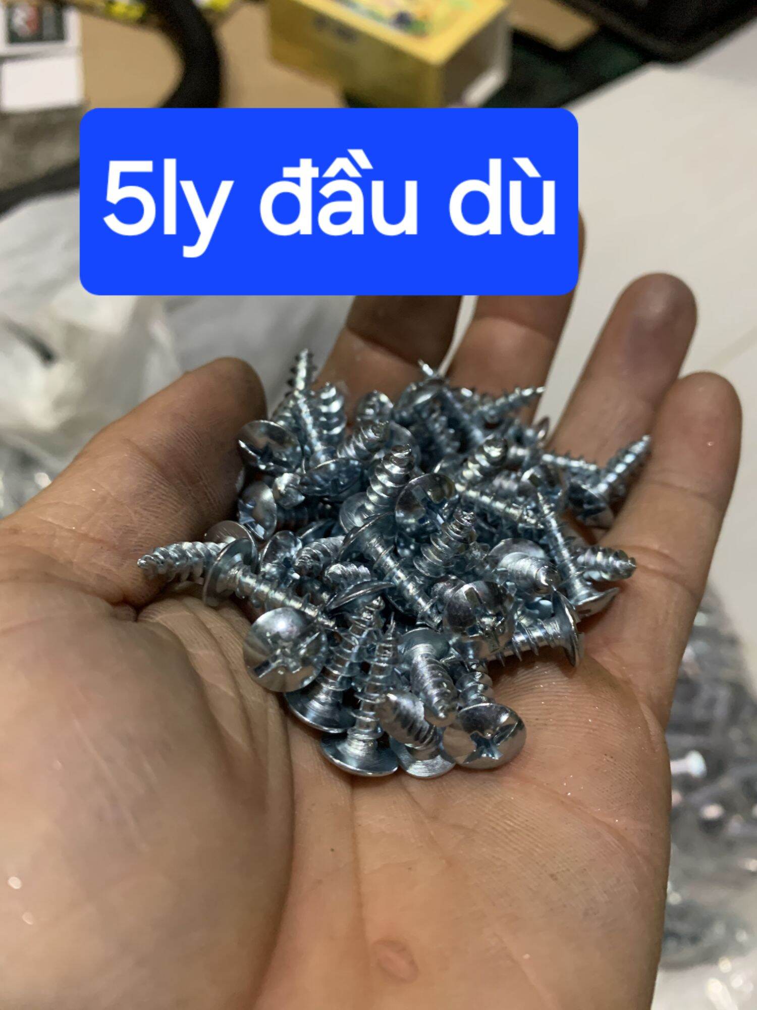 Vít xoắn 5ly tốt đầu dù - đầu nhỏ (100 con)