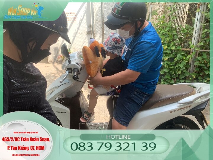 Ghế ngồi xe máy cho bé xe SH Mode - Janus - Latte (không tựa)