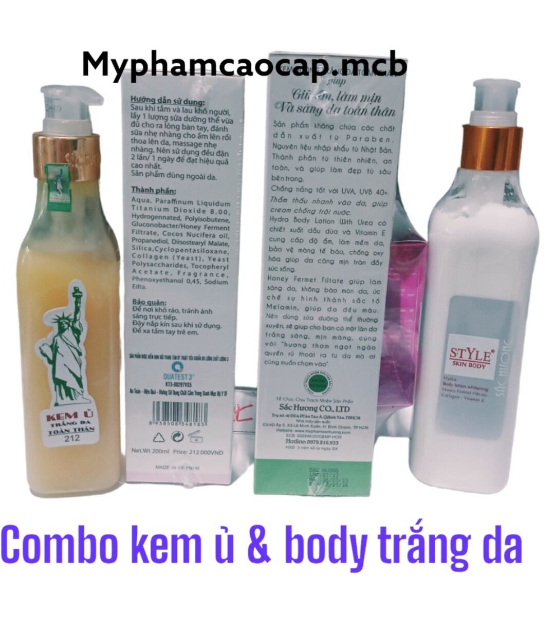 COMBO KEM Ủ VÀ KEM BODY SẮC HƯƠNG