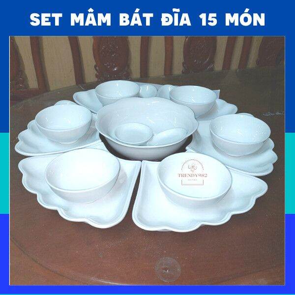 Bộ Bát đĩa hoa mặt trời [ combo kêt hợp]