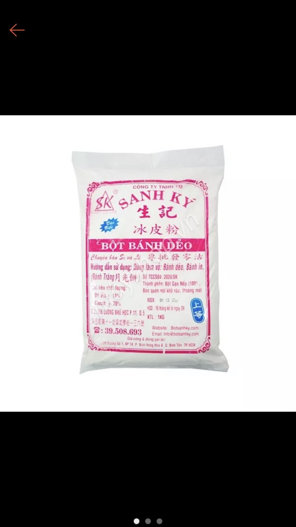 1kg bột bánh dẻo sanh ký dùng làm vỏ bánh