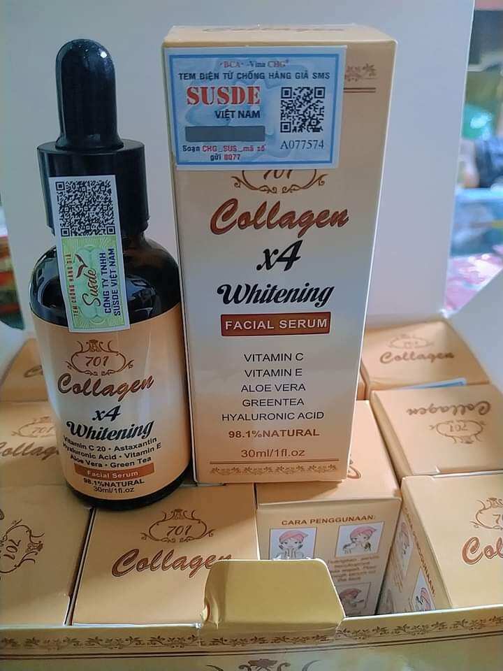 Serum Collagen plus vit e dưỡng trắng se khit lỗ chân lông