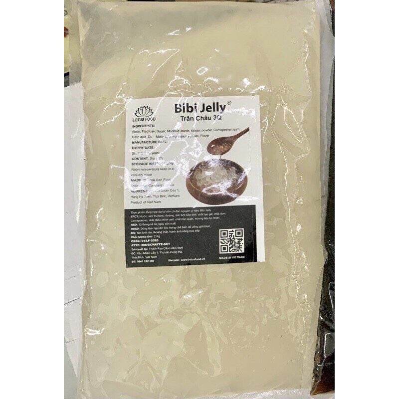 Thạch Trân Châu Trắng 2kg 3Q Bibi Jelly Dai Giòn