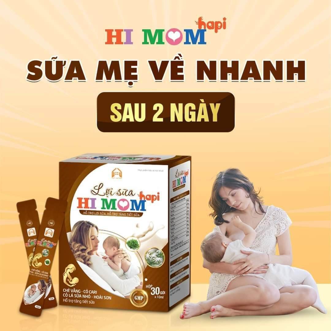 [[MUA 1 TẶNG 1] Lợi Sữa Hi Mom Chính Hãng công ty 10 gói nhập khẩu