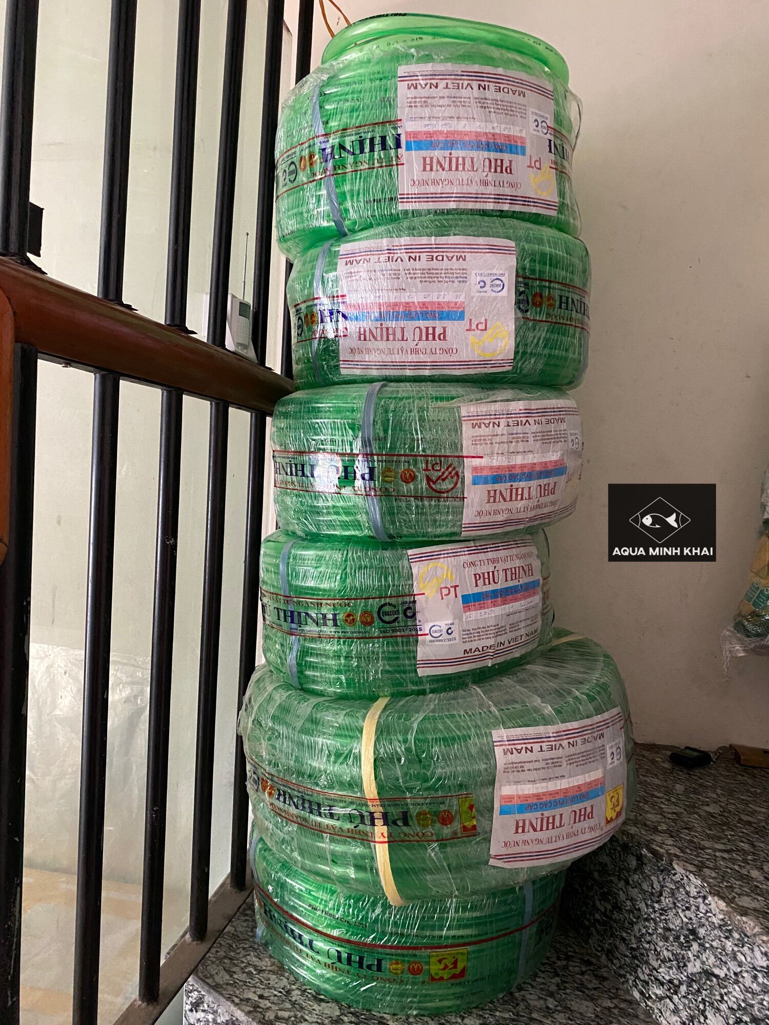 1m Ống nước, dây xanh chống gập Phú Thịnh (phi 14, 16, 20)