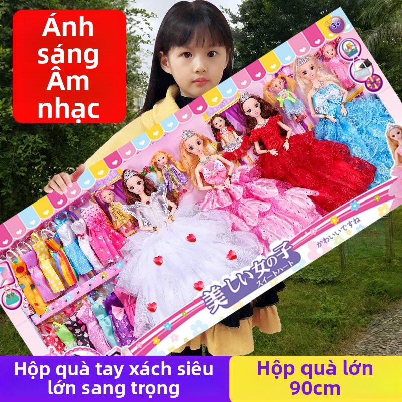 JINGQING | Elsa Princess Dress-up Doll Set Large Gift Box Giá 825,000 Đồng*Miễn phí vận chuyển
