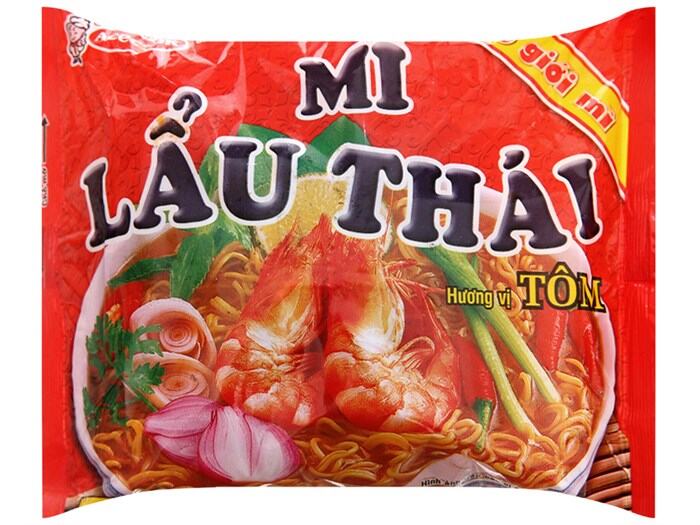 Thùng 30 gói mì Lẩu Thái tôm 80g