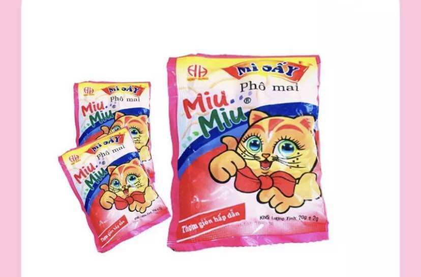 Combo 50 gói mì miu miu trẻ em tuổi thơ