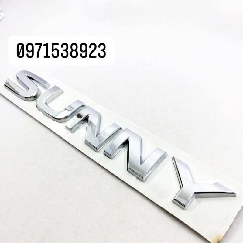 chữ nổi SUNNY dán đuôi xe