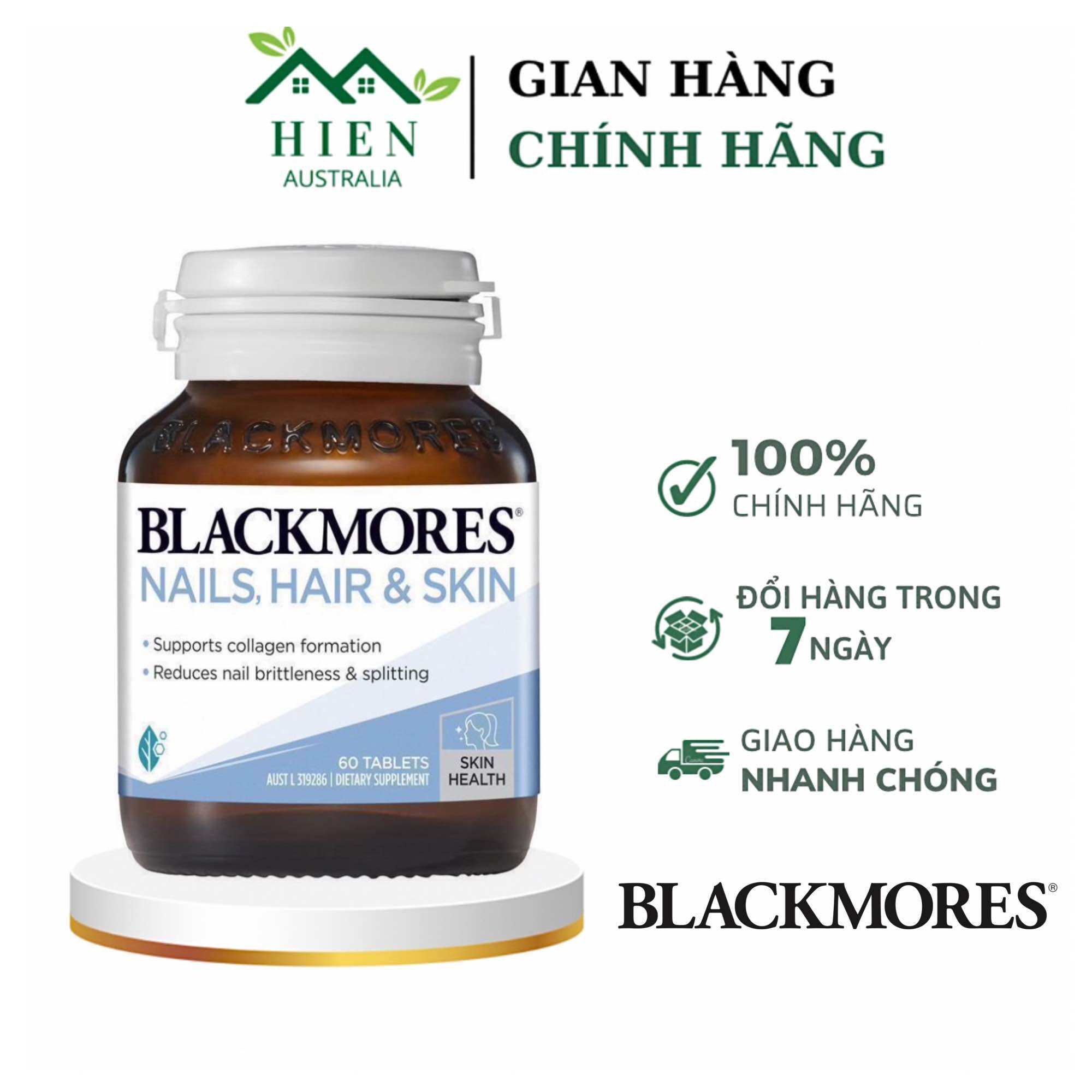 Viên Uống Blackmores Nail, Hair & Skin 60 Viên
