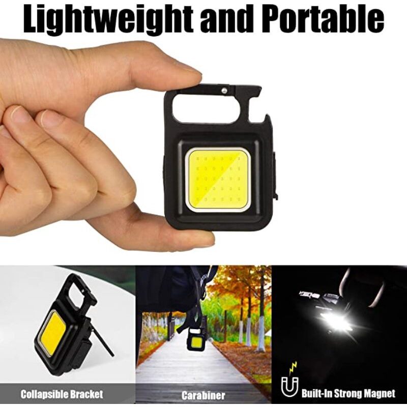 Đèn led cob siêu sáng khẩn cấp đa năng móc khoá