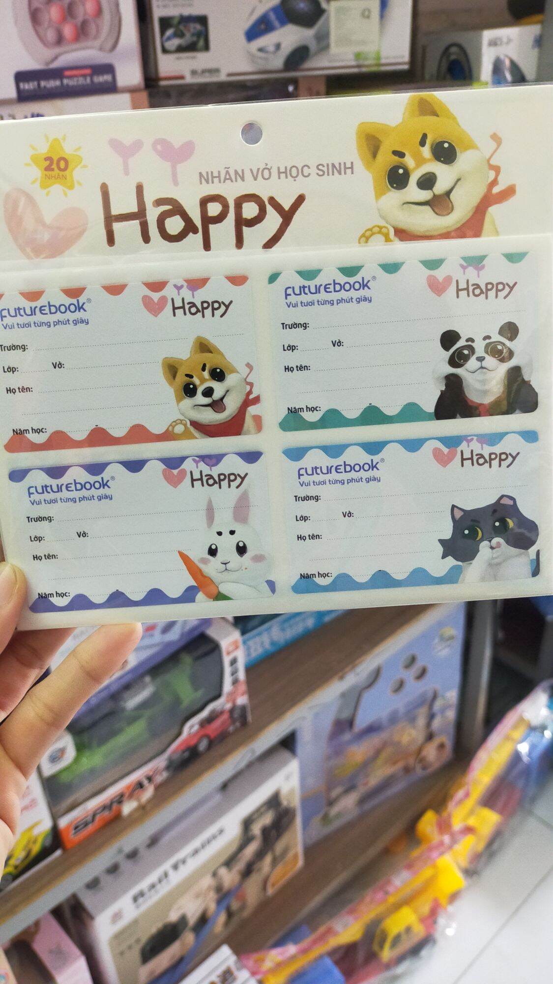 ( Có Keo Sẵn )  20 Cái   Nhãn   Dán  Sách  Vở