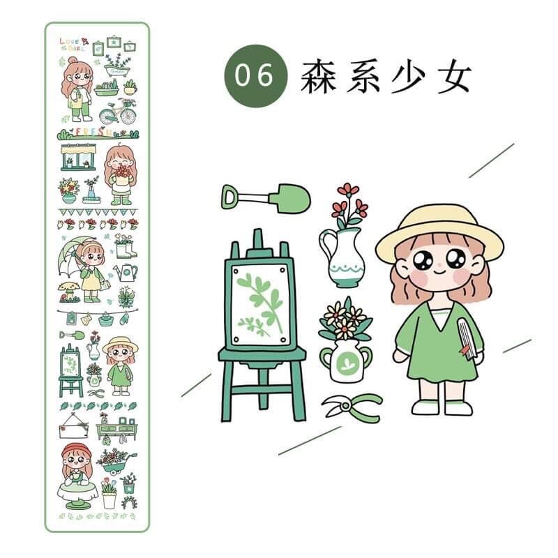 Miếng Dán Sticker Hình Cô Gái Cực Yêu