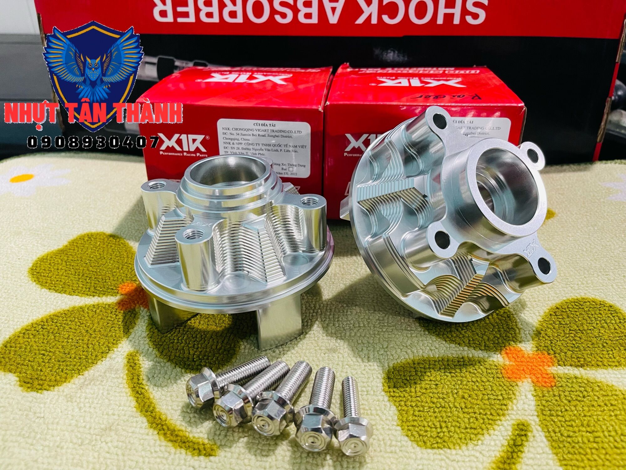Cùi dĩa tải sau X1R chính hãng kèm ốc salaya cho các xe Ex150/155/135/win/sonic/raider/satria