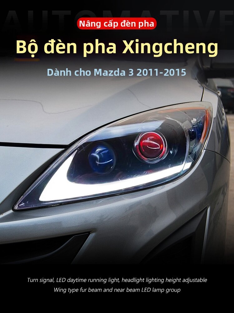 Modification LED Laser Lens Daytime Running Light Turn Signal Headlight Assembly for 2011-2015 Mazda Axela Giá 12,701,000 Đồng*Miễn phí vận chuyển