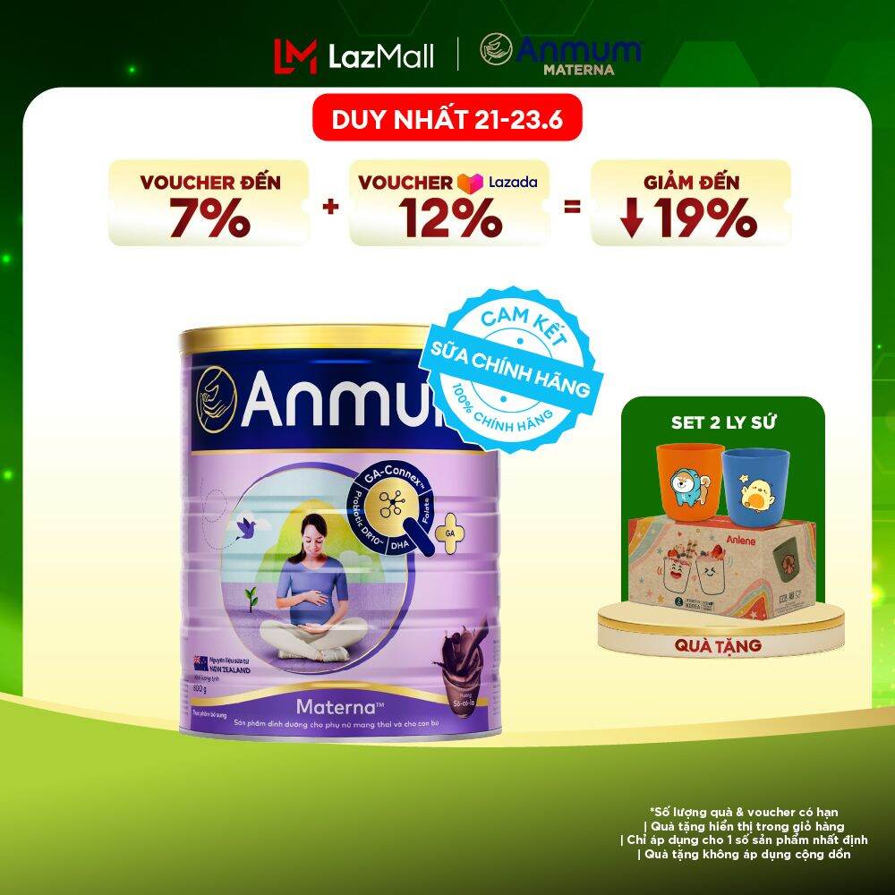 [Voucher giảm đến 26%]Sữa Bột Dành Cho Mẹ Bầu Anmum Materna Hương Socola 800G