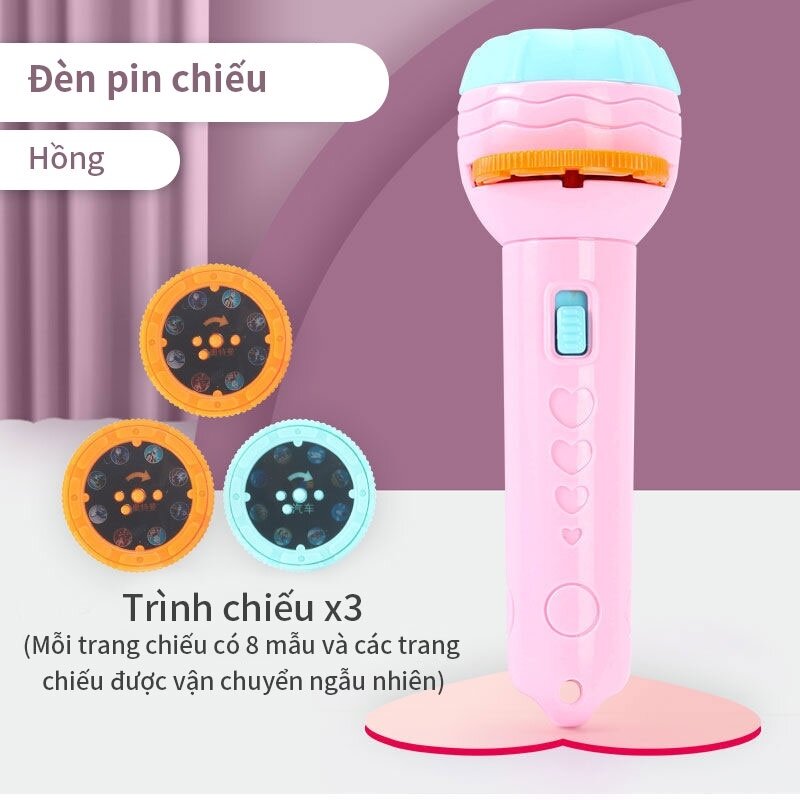 Đồ chơi đèn pin chiếu 80-96 hình bản mới nhất cho bé