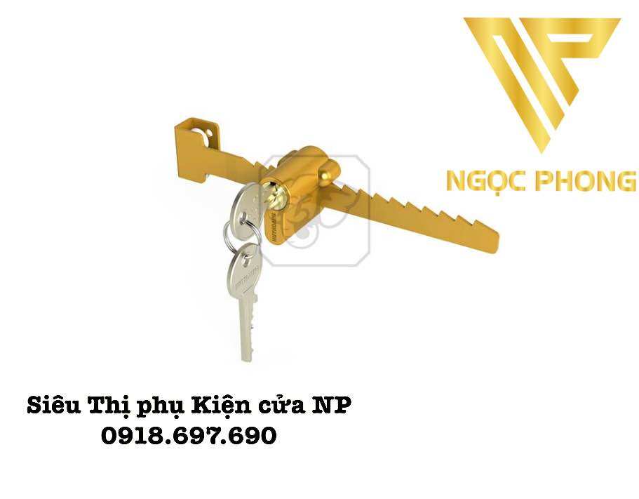Khoá răng cưa tủ kính lùa - khoá răng cưa huy hoàng