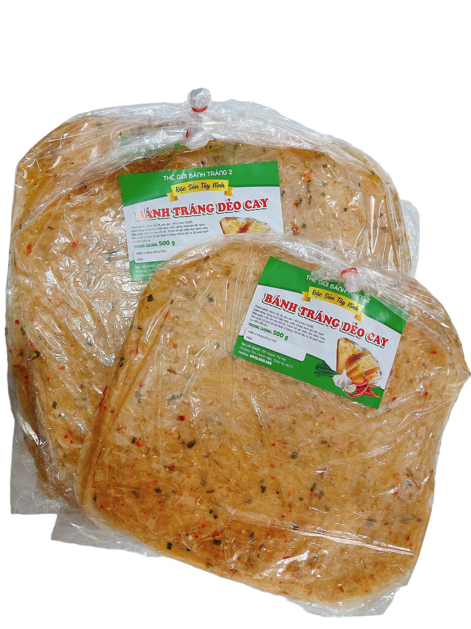 500gr Bánh tráng Dẻo Cay -12 cái/ xấp- đặc sản Tây Ninh! CHAY MẶN DÙNG ĐƯỢC!
