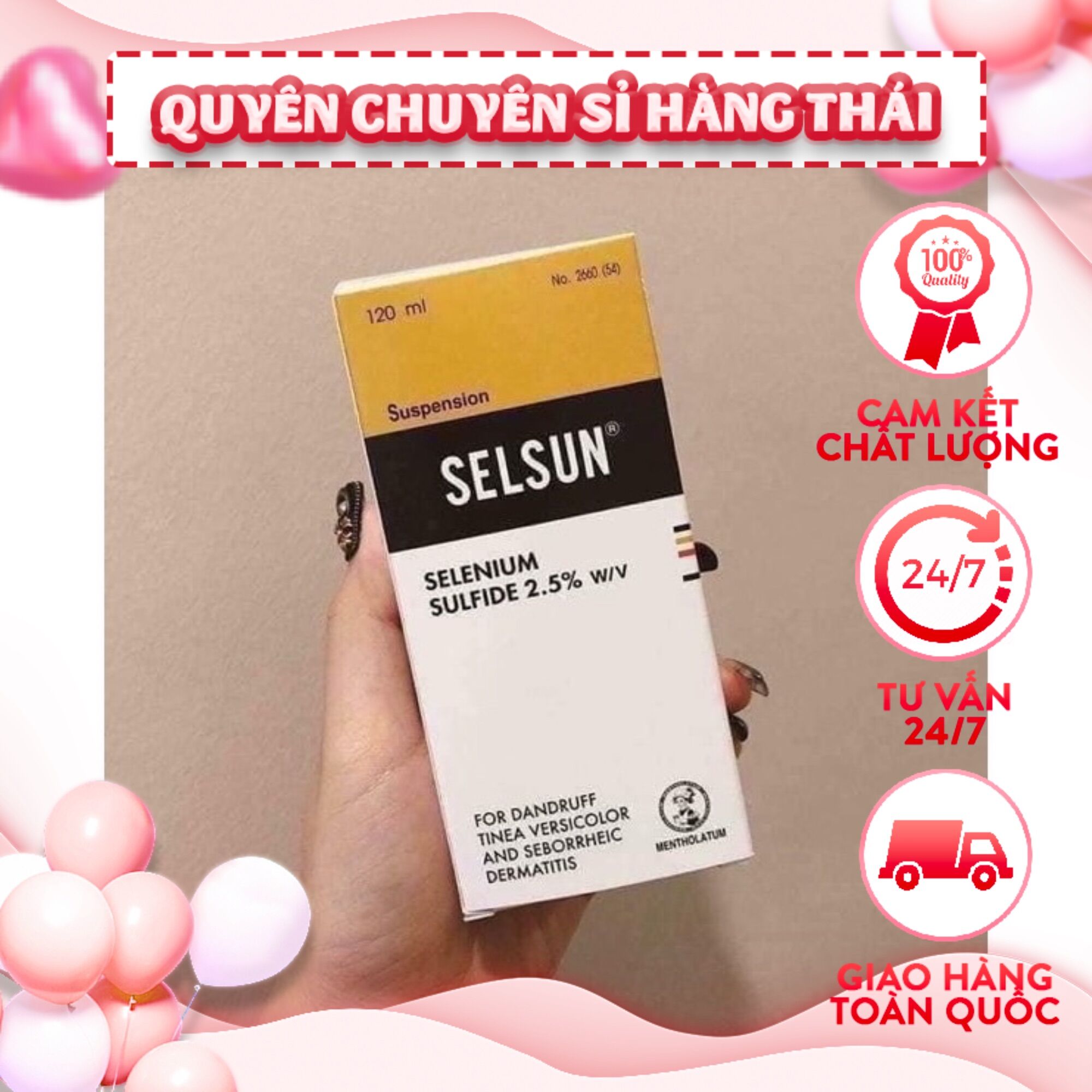 Dầu gội gàu selsun 120ml thái lan