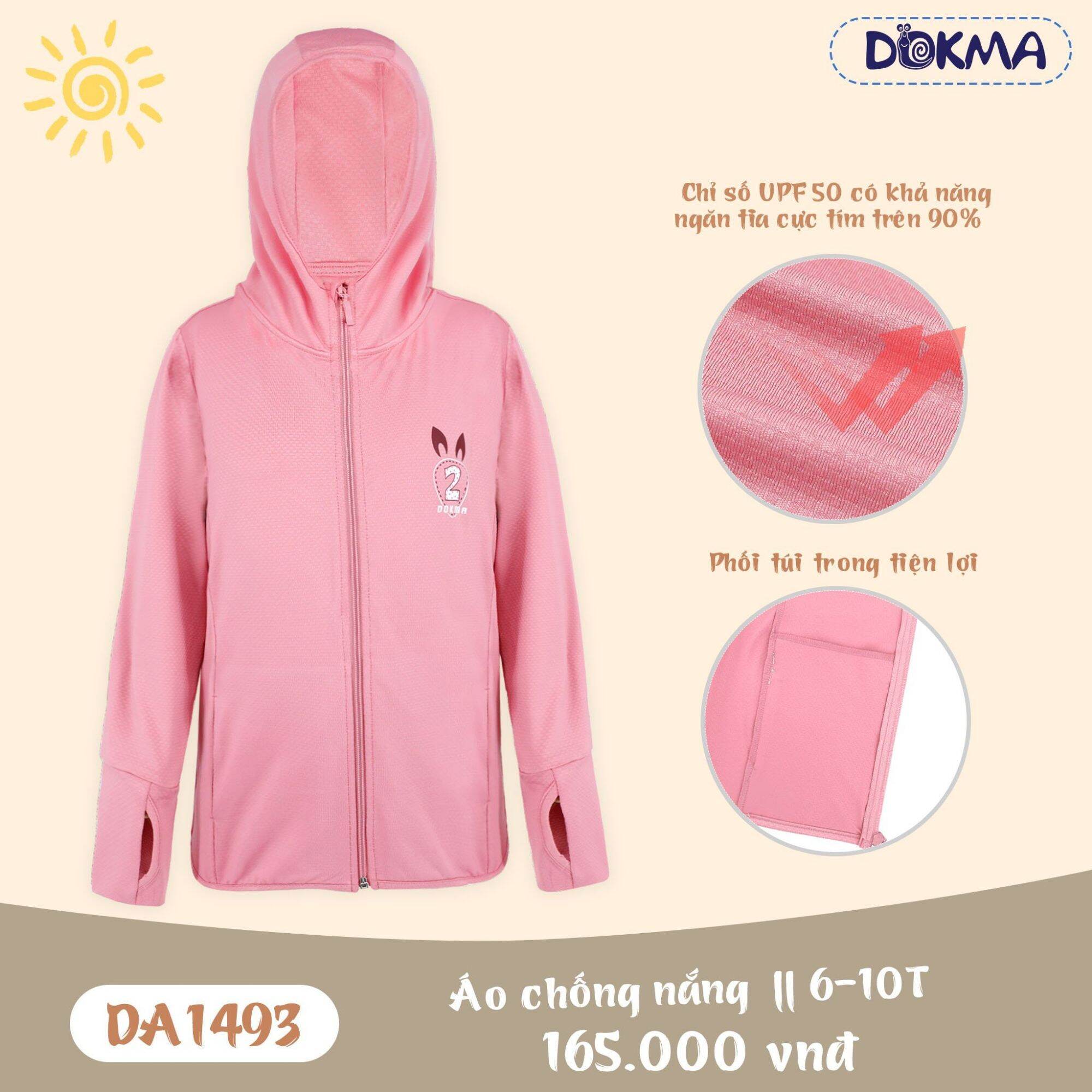 Áo chống nắng cho bé Dokma 6-10T