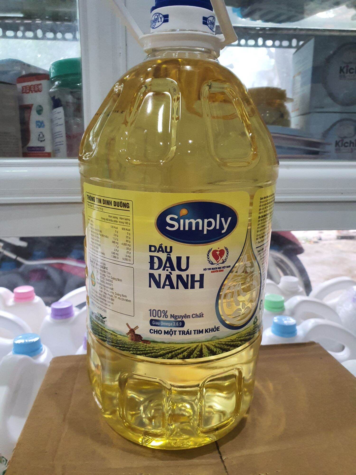 dầu đậu nành simply can 5 lít