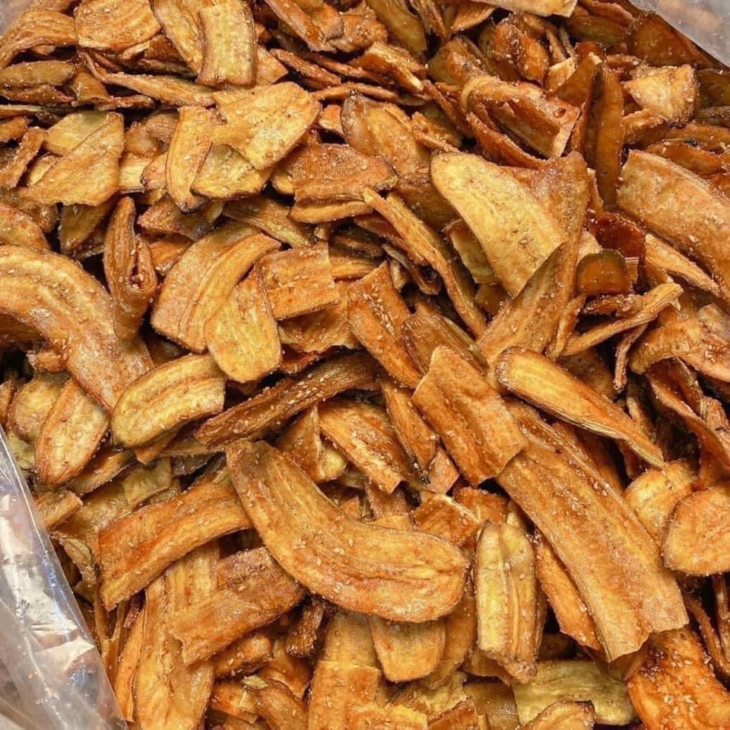 CHUỐI SẤY MÈ GỪNG GIÒN TAN 500g/1kg