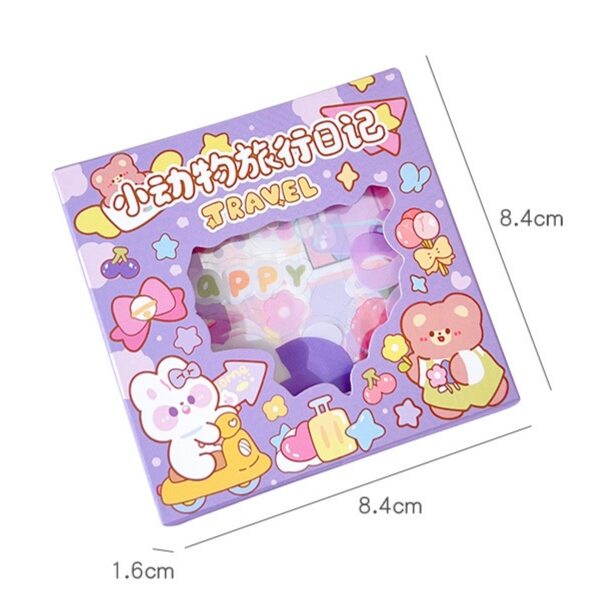 Hộp 100 tấm hình dán sticker 8x8cm