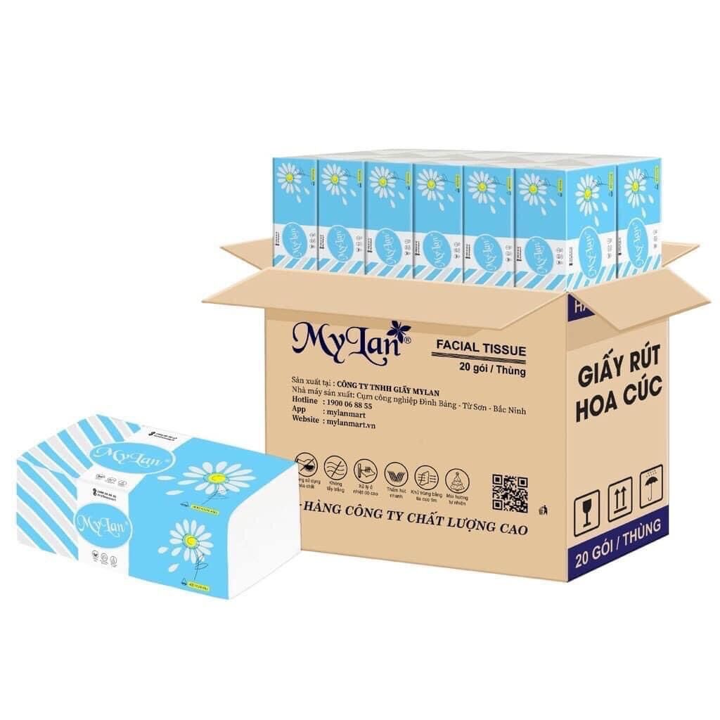 giấy rút hoa cúc mylan thùng 20 gói