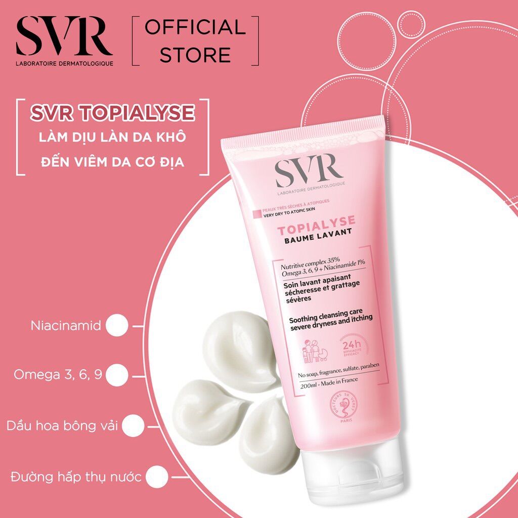 Sữa rửa mặt svr cho da khô 400ml bio 100ml