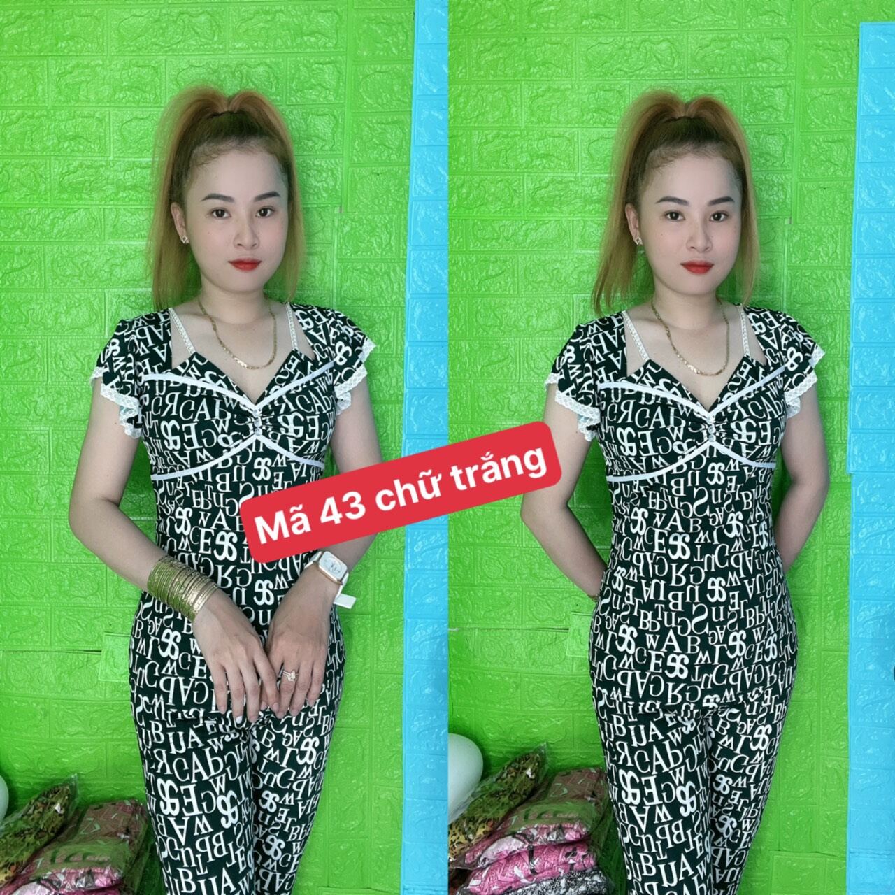 Đồ bộ nữ mặc nhà thun ati tơ size 58-62kg