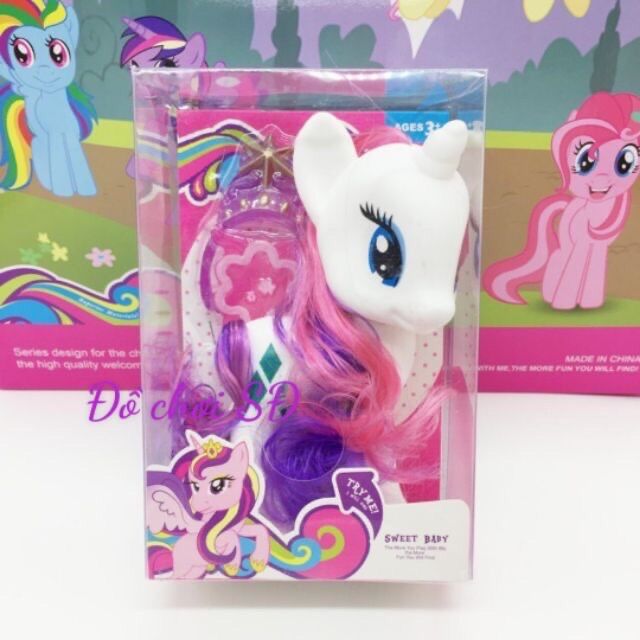Mô hình ngựa pony - trắng