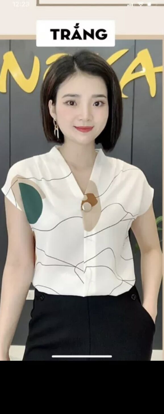 Áo Sơ Mi Vải Voan Lụa Hoa Cao Cấp M1