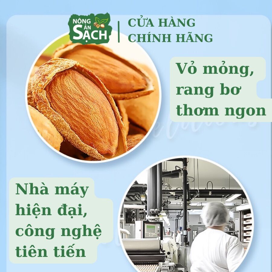 Hạt Hạnh Nhân Rang Bơ 100% Nhập Khẩu Mỹ 500g