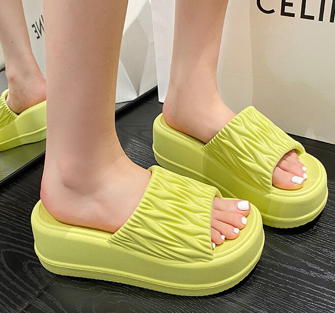 Dép bánh mì đế độn quai bản trơn