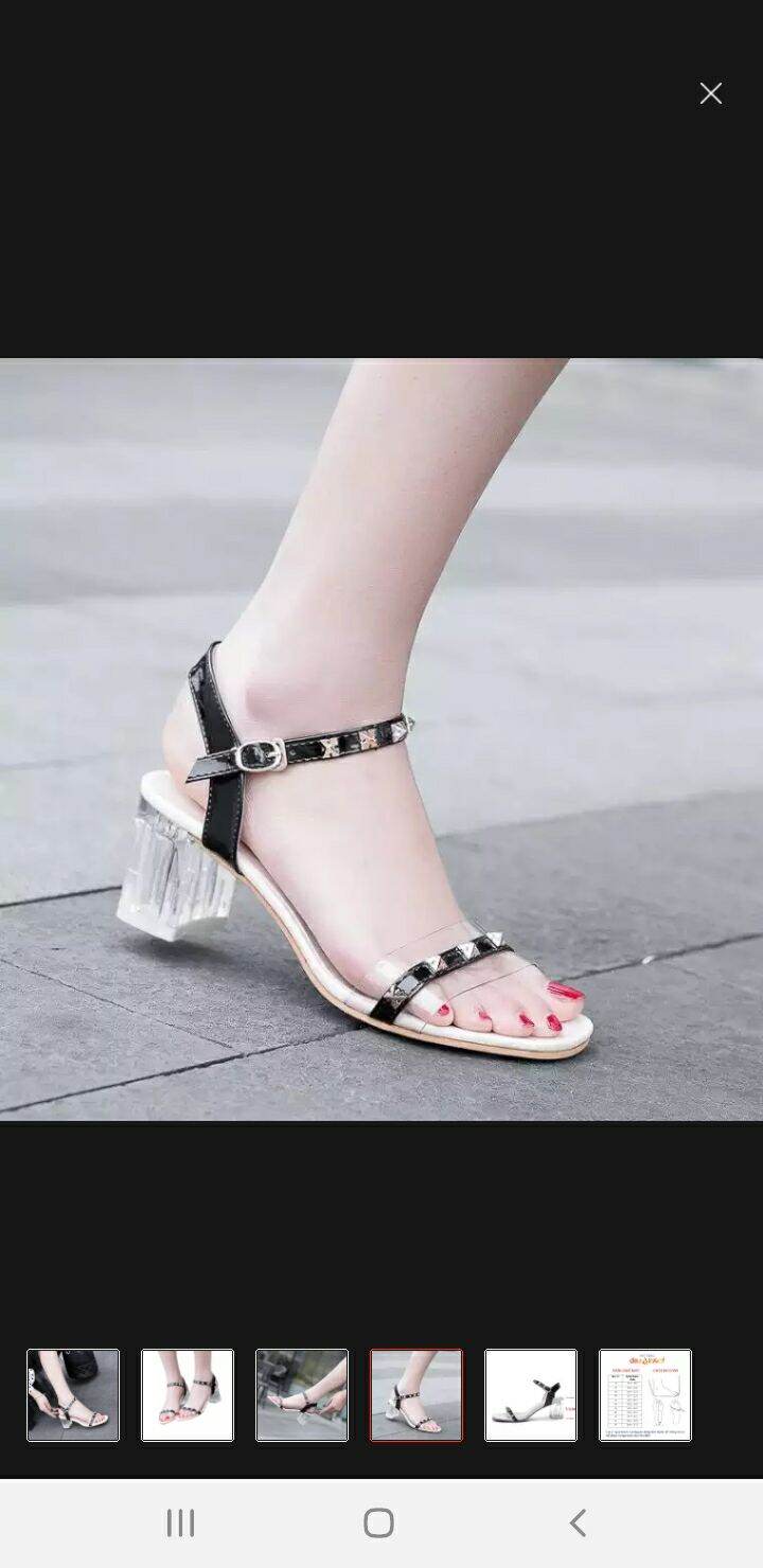 giày cao gót nữ đính đá size nhỏ 33 đến 44