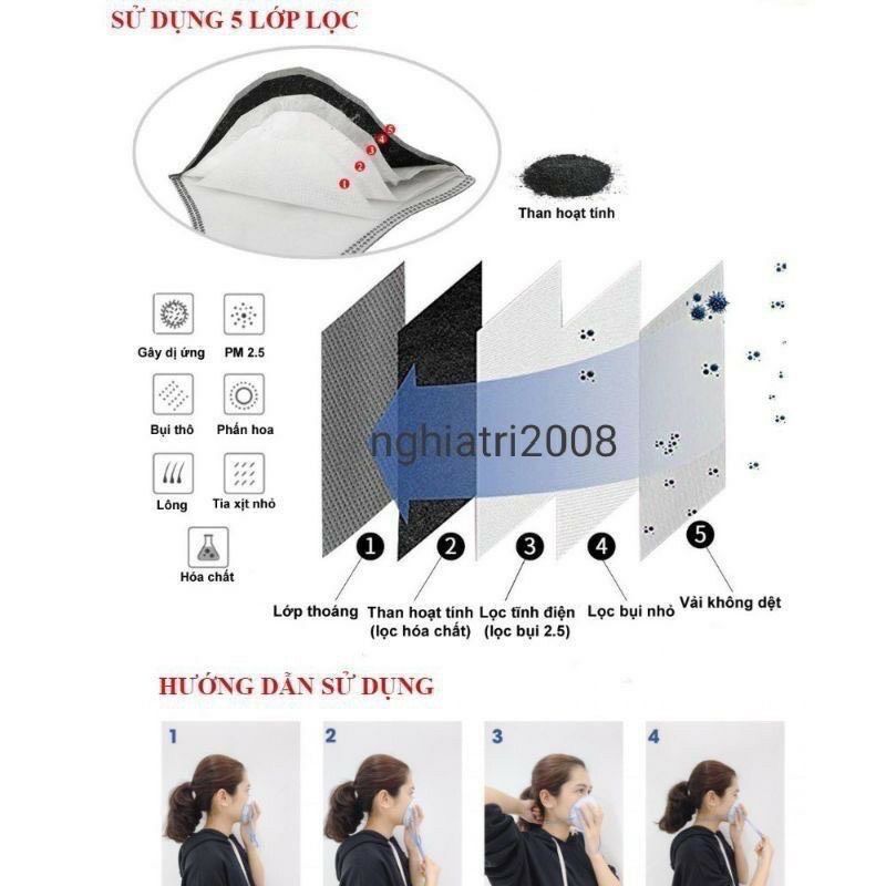 5 cái Khẩu trang c750V hàn quốc