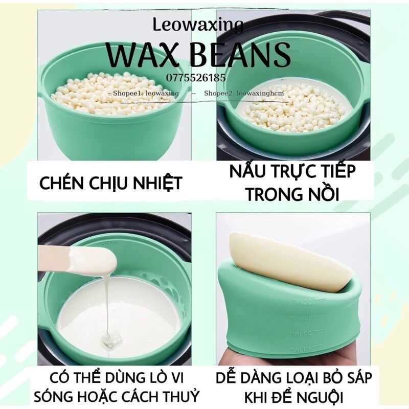 CHÉN SILICON NẤU SÁP CHỐNG DÍNH ÍT NÓNG TIỆN LỢI DỄ VỆ SINH