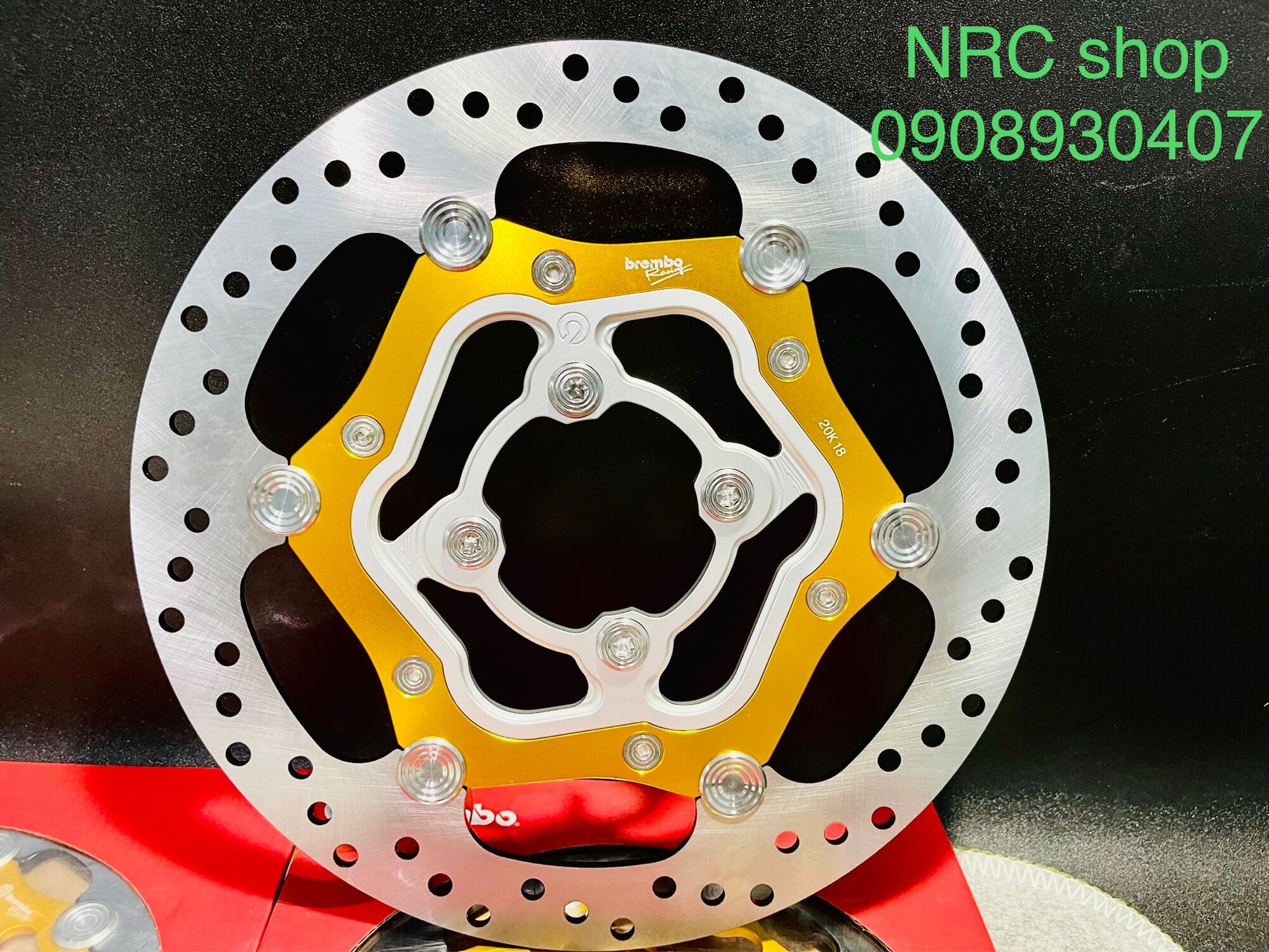 Đĩa thắng trước BREMBO Over khoen inox size 267mm Mẩu mới nhất dùng cho xe máy