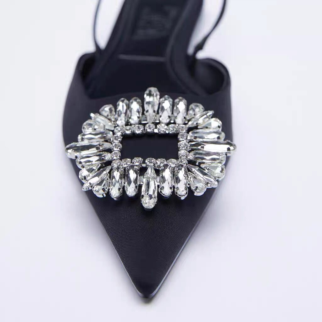 Guốc cao gót ZARA đính đá - hàng xuât ( có sẵn)