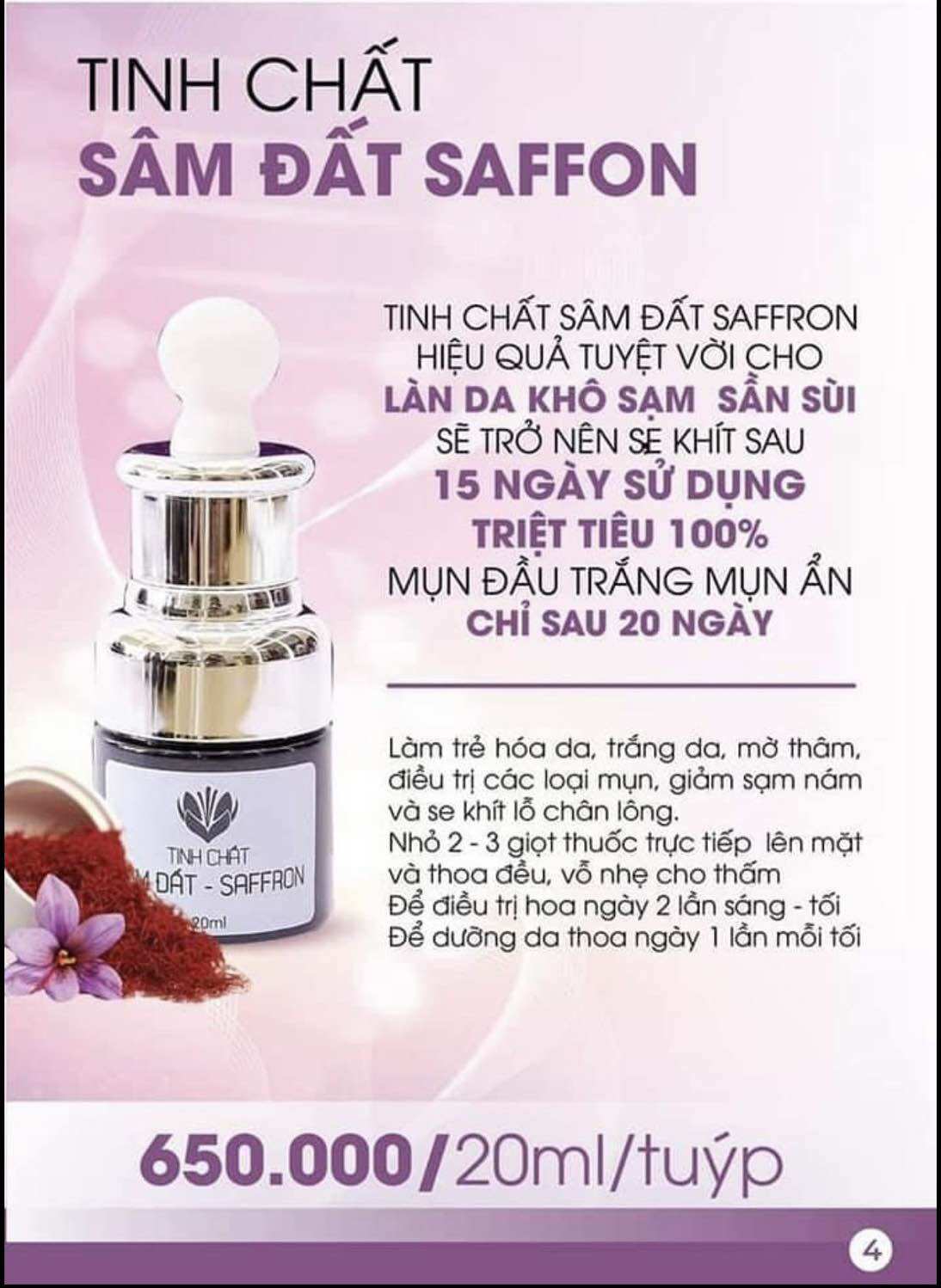 Tinh Chất  Sâm Đất Saffron  DR CELL 20ml